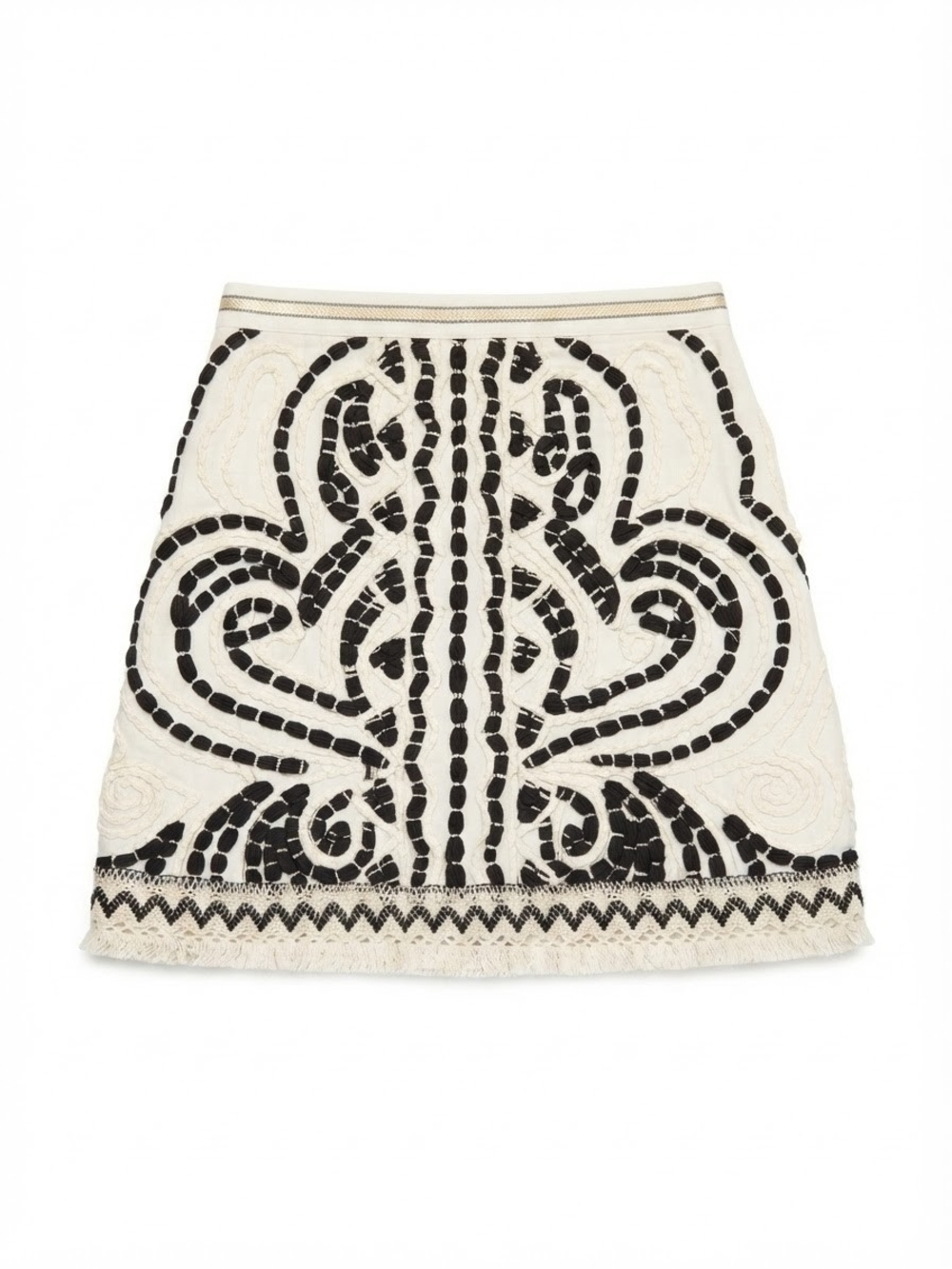 Maeve Anthropologie Carys Embroidered Mini Skirt Size 2